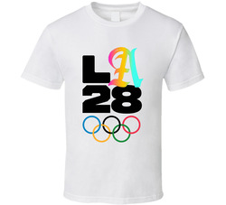 La 28 Los Angeles 2028 Olympics Rainbow T Shirt