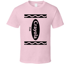 Crayola Pink Color Crayon Funny Halloween Group Costume T Shirt Crayola Pink Color Crayon Funny Halloween Group Costume T Shirt