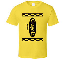 Crayola Yellow Crayon Funny Halloween Costume T Shirt Crayola Yellow Crayon Funny Halloween Costume T Shirt