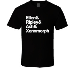Ellen & Ripley & Ash & Xenomorph Alien Movies Fan T Shirt