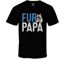 Norwegian Elkhound Fur Papa Father's Day T Shirt