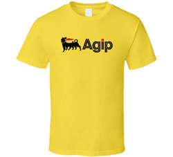 Agip Europe Gasoline Gas Station Vintage Fuel Petro Classic Logo T Shirt