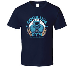 Cookie Monster T-shirt Gym Funny Tee T Shirt