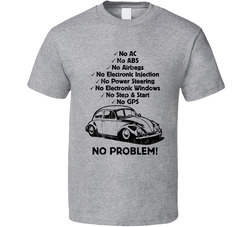 1965 Volkswagen Beetle No Problem Vintage Car T Shirt