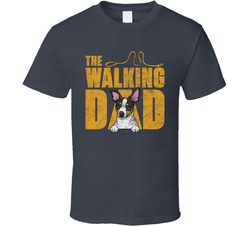 Rat Terrier Walking Dad Father's Day Worn Look T Shirt Rat Terrier Walking Dad Father's Day Worn Look T Shirt