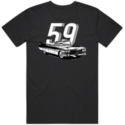 1959 Cadillac Eldorado Convertible 6 B And W Vintage Car Year Fan T Shirt