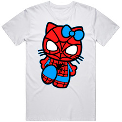 Hello Kitty Dressed As Spiderman Men's Fitted T Shirt Hello Kitty Dressed As Spiderman Men's Fitted T Shirt