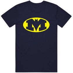Bat Michigan Wolverines Batman Mashup Parody University Of Michigan Go Blue T Shirt