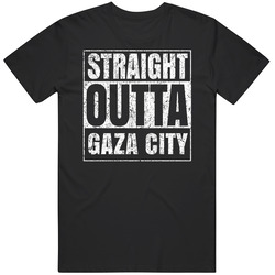 Straight Outta Gaza City Palestine Parody City Worn Look T Shirt Straight Outta Gaza City Palestine Parody City Worn Look T Shirt