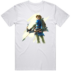 Link Zelda Breath White T Shirt