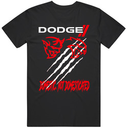 Dodge Demon 2017 Hellcat Charger Challenger Claw Marks Domestic Not Domesticated Logo T Shirt