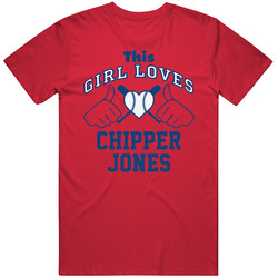 This Girl Loves Chipper Jones Atlanta Baseball Player Classic T Shirt This Girl Loves Chipper Jones Atlanta Baseball Player Classic T Shirt