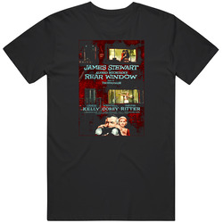 Rear Window, T-Shirt, Alfred Hitchcock, Movie, Poster, James Stewart, Retro, 1950's, 50's T Shirt