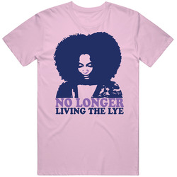 No Longer Living The Lye Natural Hair Afro Pink Fitted T Shirt