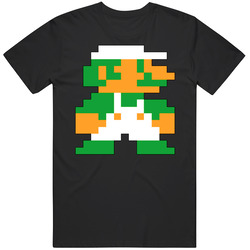 Super Mario Bros Luigi 8 Bit T Shirt