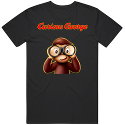 Curious George Black T Shirt