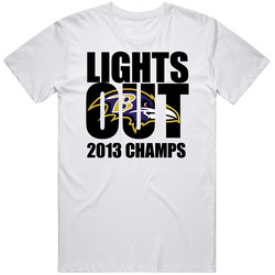 Lights Out Baltimore Ravens 2013 Campions T Shirt