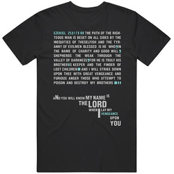 Pulp Fiction Samuel Jackson Speech Ezekiel T Shirt