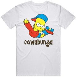 Cowabunga Simpsons Bart Simpson Funny T Shirt