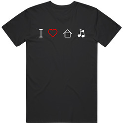 New I Love House Music Black T Shirt New I Love House Music Black T Shirt