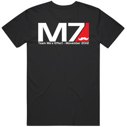 Team Mos Effect M7 Movember 2012 Cancer Black T Shirt Team Mos Effect M7 Movember 2012 Cancer Black T Shirt