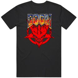 Doom 64 Pentagram Logo Classic Video Game T Shirt
