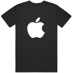APPLE T-SHIRT computer Mac logo OSX ipod iphone black T Shirt