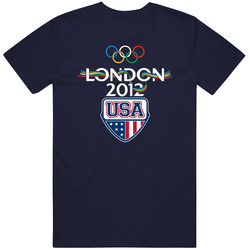 London 2012 Usa Navy T Shirt London 2012 Usa Navy T Shirt