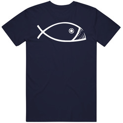 Pirahna Evolution Funny Religion Parody T Shirt Pirahna Evolution Funny Religion Parody T Shirt