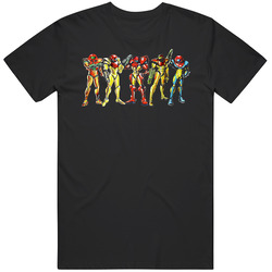 Metroid Samus Evolution Classic T Shirt Metroid Samus Evolution Classic T Shirt