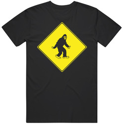 Sasquatch Crossing Sign Funny T Shirt
