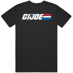 G I Joe Logo Cartoon Comic Black T Shirt