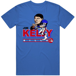 Jim Kelly Retro Football Caricature T Shirt