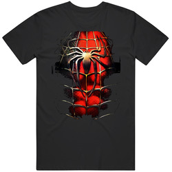 Spiderman Dark Suit Chest T Shirt Spiderman Dark Suit Chest T Shirt