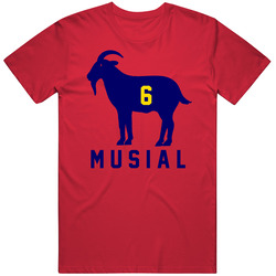 Stan Musial Goat 6 St Louis Baseball Fan T Shirt