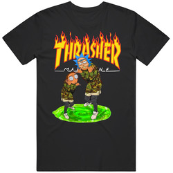 Rick And Morty Cartoon Thrasher Pullover T Shirt