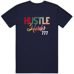 Nike Air Jordan 1 Mid Se Multi Color Matching Hustle Harder Navy T Shirt Nike Air Jordan 1 Mid Se Multi Color Matching Hustle Harder Navy T Shirt