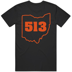 Ohio Cincinnati Football 513 Area Code Black And Orange Gift T Shirt Ohio Cincinnati Football 513 Area Code Black And Orange Gift T Shirt