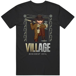 Resident Evil 8 Village Heisenberg Hammer Guy Retro Pixel Cartoon Artwork T Shirt