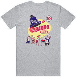 Blue Bell Bar-b-q Potato Chips New Smoky Flavored Distressed Vintage T Shirt