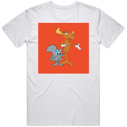Rocky And Bullwinkle Retro Cartoon Character Holiday Ornament T Shirt
