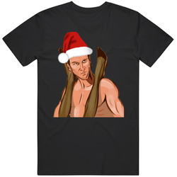 American Psycho Santa Hat Funny Christmas Fan T Shirt