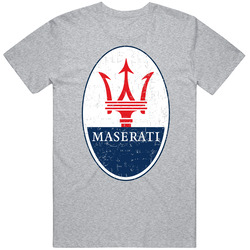 Maserati Automobile Car Truck Motorcycle Auto Parts Cool Distressed Style Brand Logo Emblem T Shirt