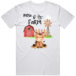Morgan's Farm New To The Farm Horse Bodysuit, Farm Newborn Girl Baby Clothes T Shirt