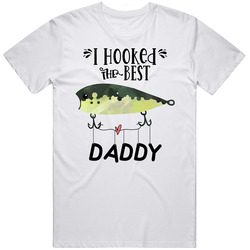 I Hooked The Best Daddy Shirt, Fishing Baby Clothes T Shirt