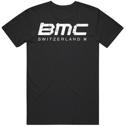 Bmc Switzerland Automobile Car Motorcycle Parts Cool Distressed Style Brand Logo Emblem White Font T Shirt