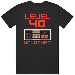 Level 40 Unlocked 8-bit Console T Shirt