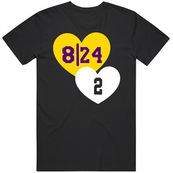 Kobe Bryant Lebron James Gianna Bryant Hearts Mamba Memories 8 2 24 Lakers Basketball T Shirt