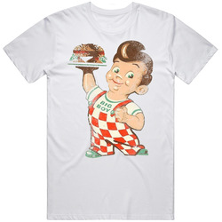 Big Boy Burger Restaurant Fast Food Logo Retro Worn Look T Shirt