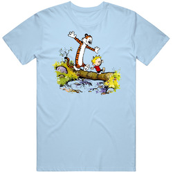 Calvins And Hobbes Bridge Tree T Shirt